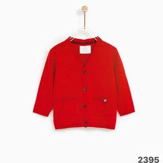 Sz 98cm/110cm  Áo len mỏng đỏ Zara