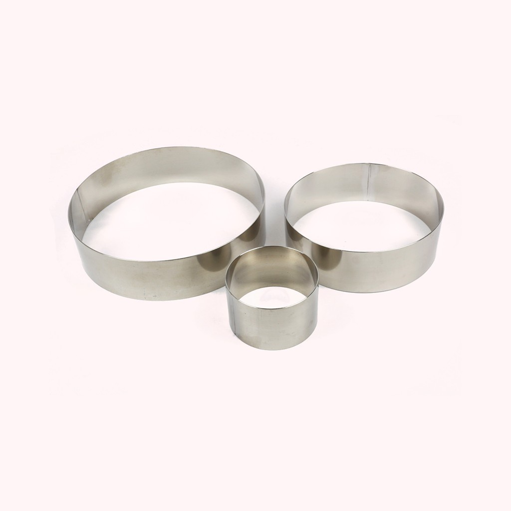 Khuôn ring tròn 3cm cao 3cm,chất liệu inox bền với thời gian, inox dày