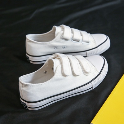 Giày Thể Thao Nữ Ulzzang Vintage, Giày Lười Vải Canvas Khóa Dán Đế Bằng 2cm Phong Cách Hàn Quốc - Iclassy_shoes