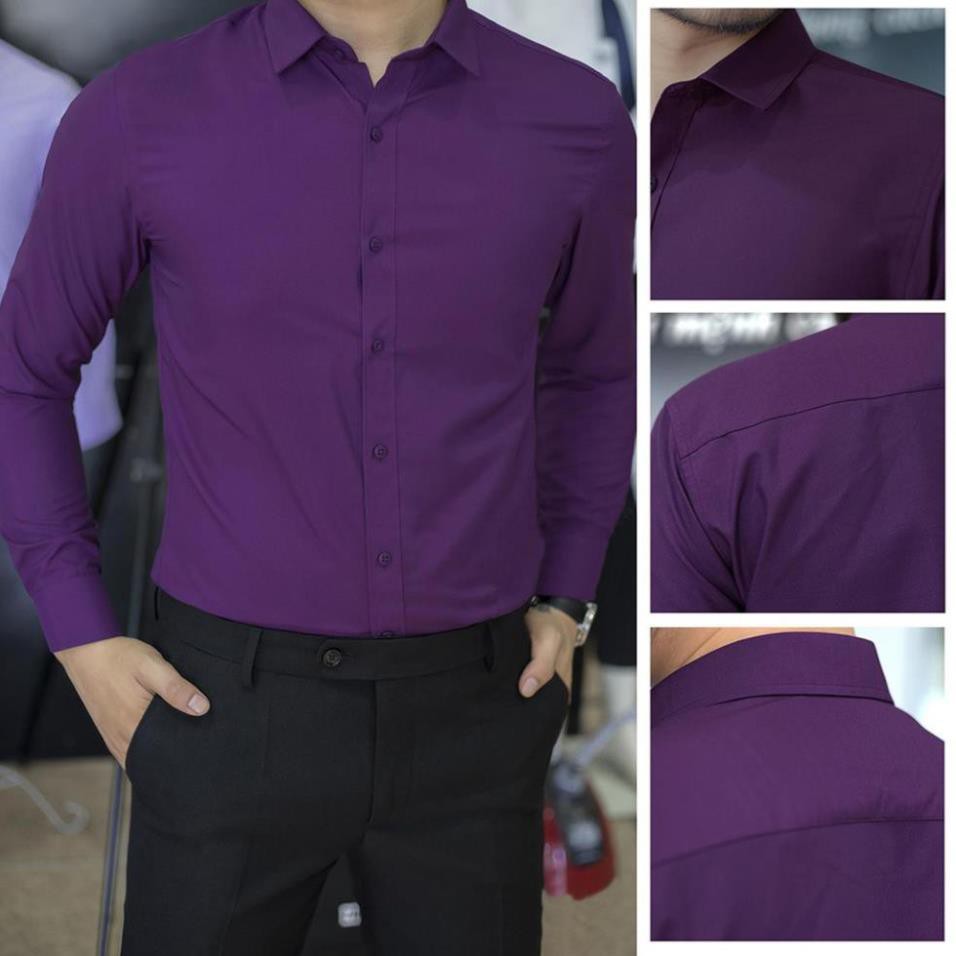 [HÀNG ĐẸP]Áo sơ mi  - Áo sơ mi lụa cao cấp - Chất liệu lụa mềm mịn, mát mẻ, dáng trẻ trung thanh lịch, mặc bao đẹp