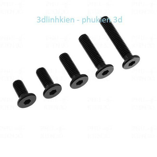 10 con bulong lục giác đầu dẹp Thép đen , ốc lục giác đầu dẹp M5
