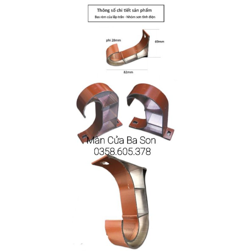 PHỤ KIỆN TREO RÈM CÁC LOẠI  PÁT, ĐẦU CHỤP, NÚM CÔT NHÔM SƠN TĨNH ĐIỆN, INOX