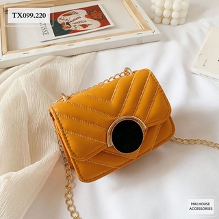 Túi xách khoá đen viền vàng - tx99