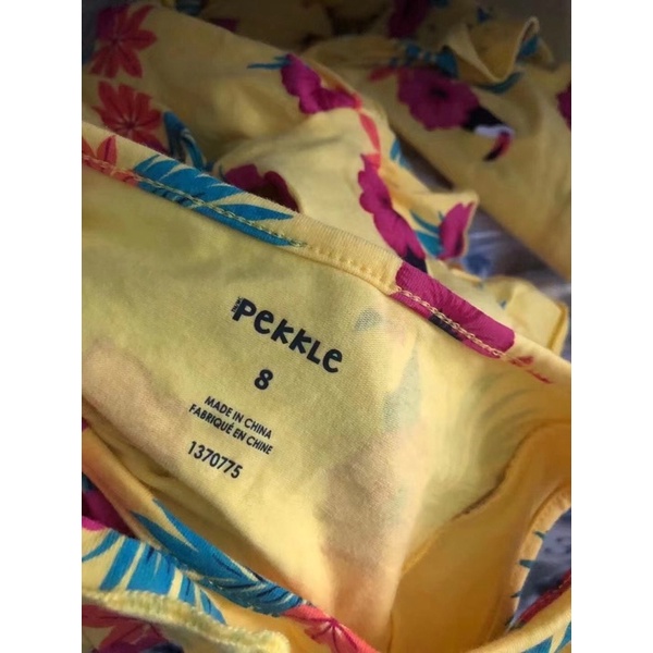 Váy sát nách bé gái Pekkle 2-8 tuổi Đầm cánh tiên bé gái chất cotton xuất dư 0621