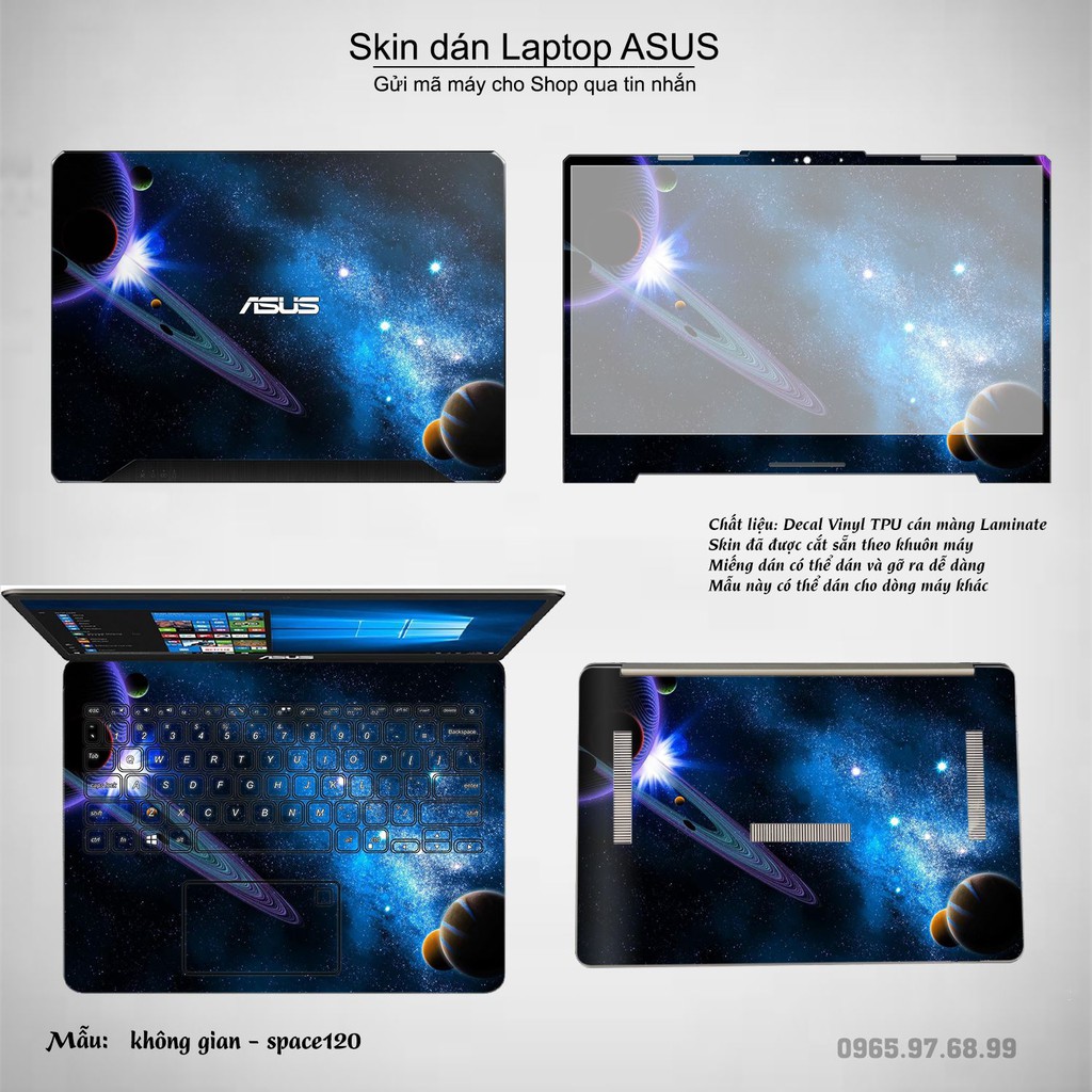 Skin dán Laptop Asus in hình không gian _nhiều mẫu 20 (inbox mã máy cho Shop)