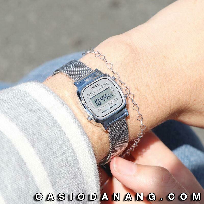 Đồng hồ nữ dây kim loại Casio chính hãng Anh Khuê LA670WEM-7DF (24mm)
