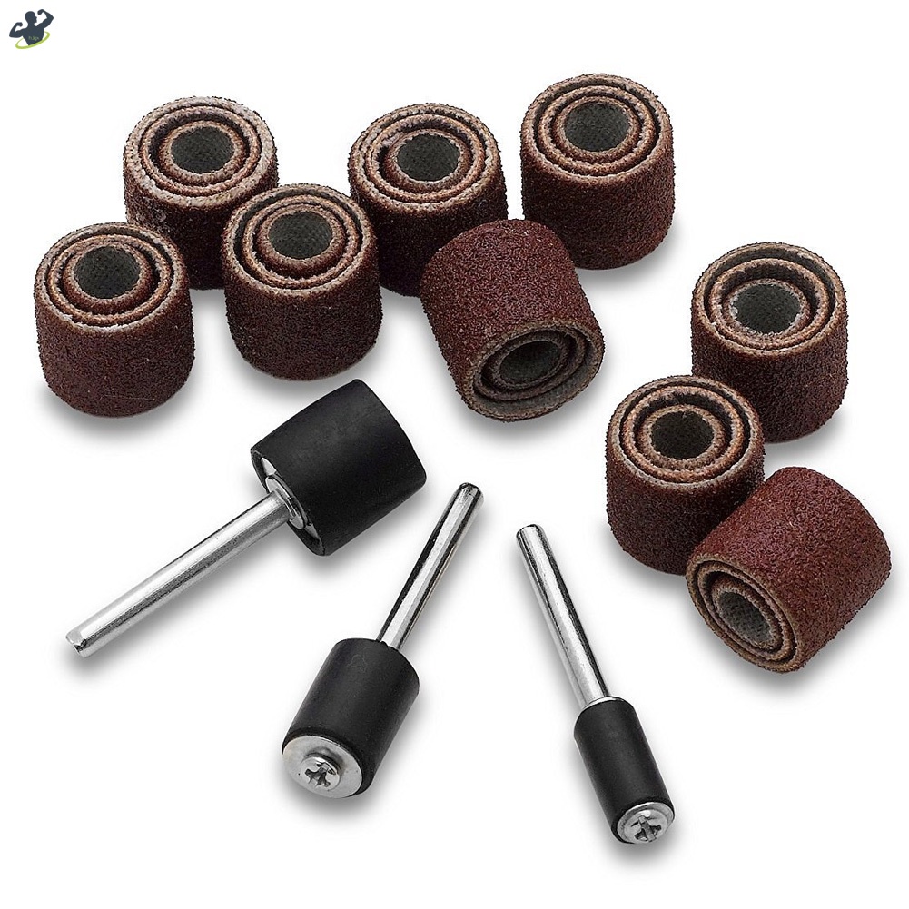 Set 45 đầu mài bằng giấy nhám + 6 trục xoay gắn máy mài nhẵn bề mặt gỗ