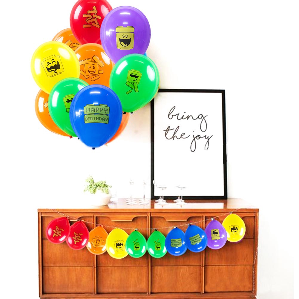 Hoạt Hình Bong Bóng Hình lego Trang Trí Tiệc Sinh Nhật Cho Bé