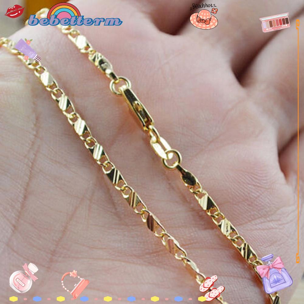 Bebetterm 1Pc Fashion Chain Necklace Gold Filled Design Exquisite Wholesale Jewelry Accessories