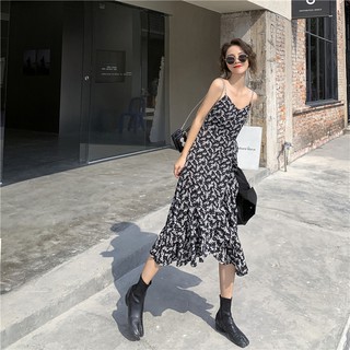 Váy đầm dài Hoa Trắng xẻ vạt dáng xuông nhẹ nhàng