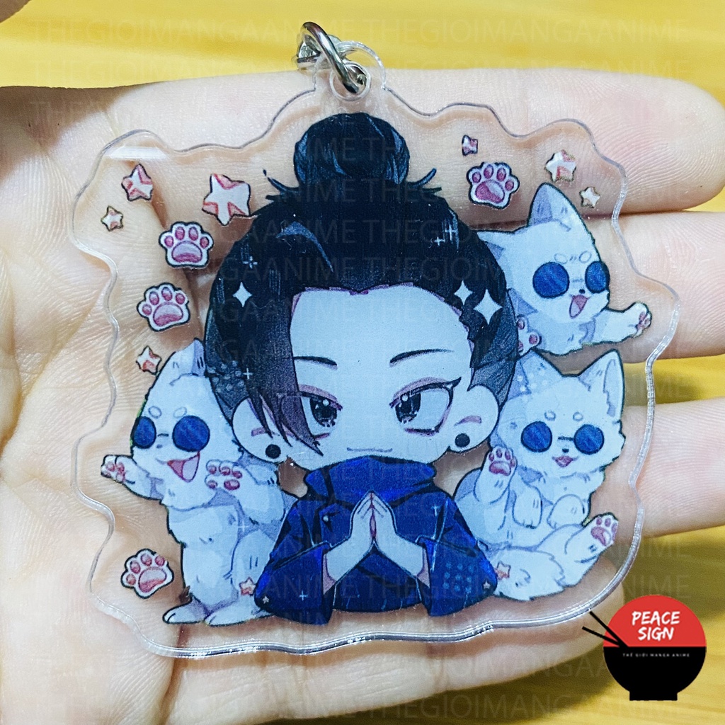 (Mica trong acrylic) Móc khóa JUJUTSU KAISEN ver TAI THÚ PET anime chibi Chú Thuật Hồi Chiến