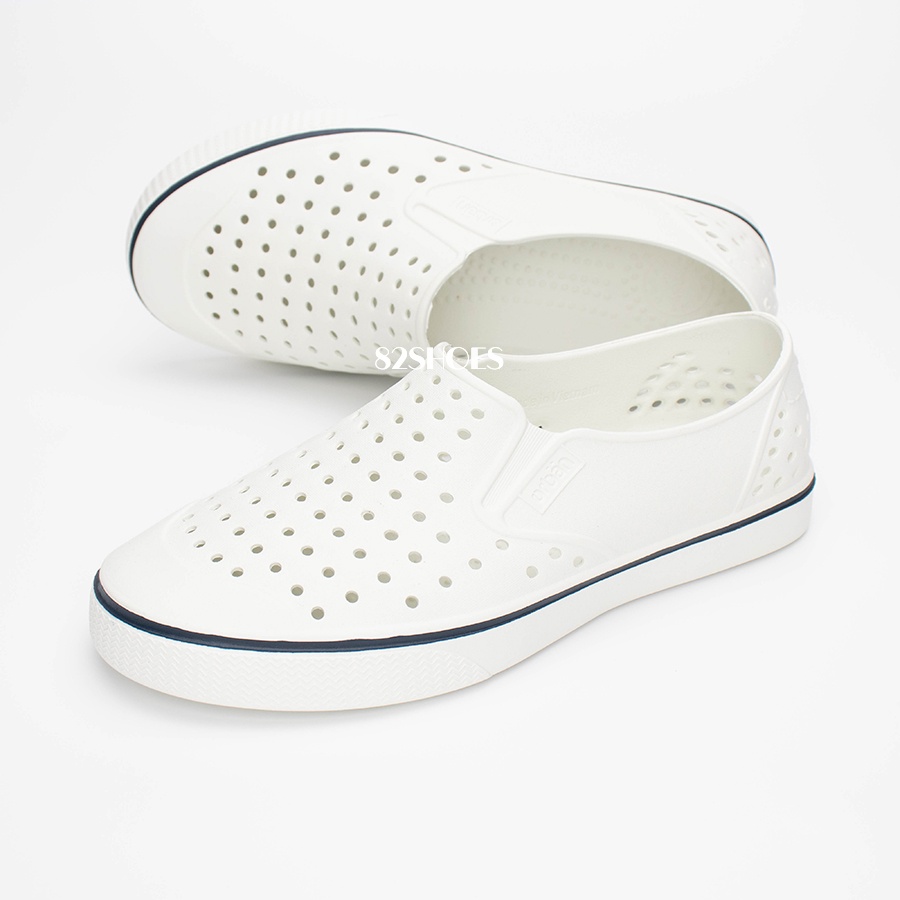 [Urban, Mẫu mới] Giày nhựa lỗ nam nữ đi mưa đi biển Urban - Chất liệu Eva siêu nhẹ, chống nước, giá tốt - Trắng Xanh