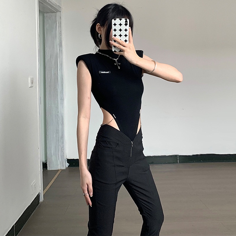 DUNEA Áo Liền Quần Không Tay Quyến Rũ Thời Trang Dành Cho Nữ