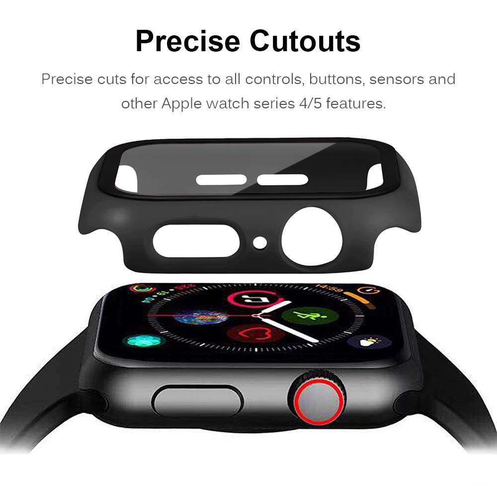 Ốp Bảo Vệ Mặt Đồng Hồ Iwatch 40mm 44mm Bằng Pc Siêu Mỏng Chống Trầy Xước Nhiều Màu Sắc