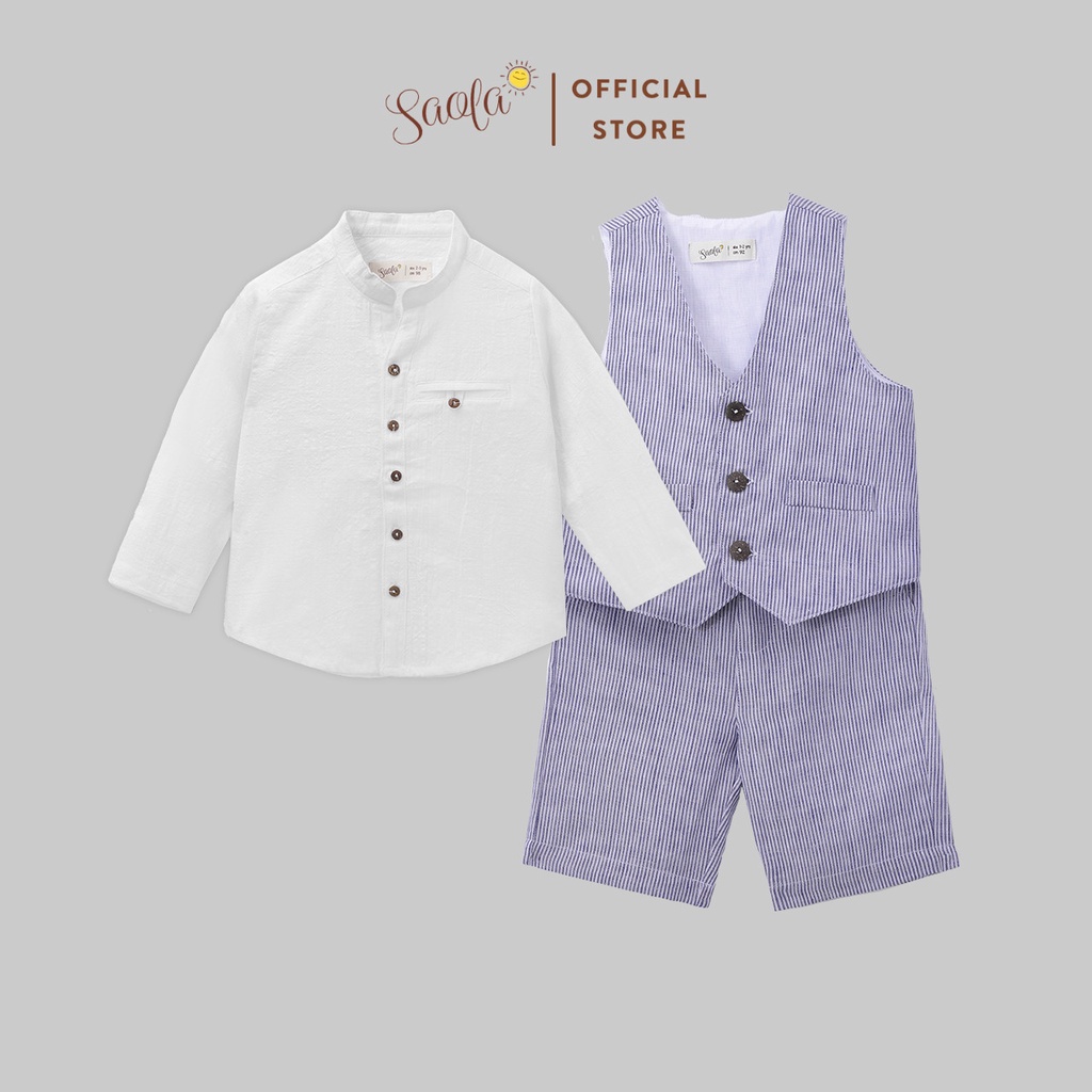Combo Gile Chất Liệu Linen Cao Cấp Phong Cách Hàn Quốc Cho Bé Trai - COMBOGIL1 - SAOLA KIDS CLOTHING