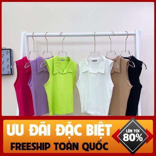Áo phông, Áo thun croptop cổ đức sát nách PC934 - NhiNhi Shop *