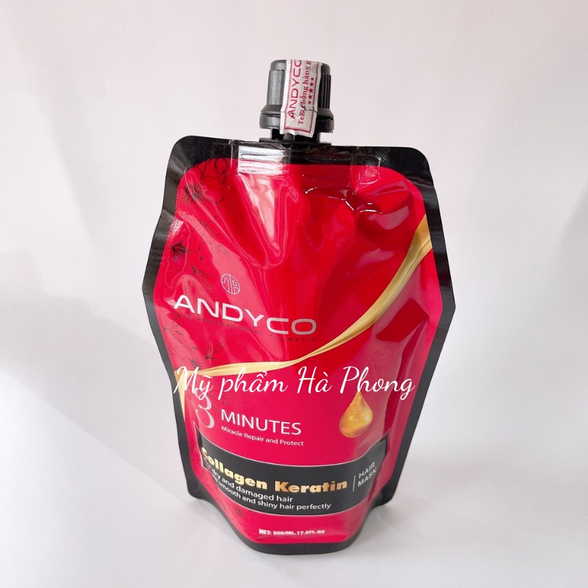 Hấp Tóc ANDYCO Keratin & Keratin - Mặt Nạ Dưỡng Tóc Andyco Chỉ Với 5 Phút Đã Có Mái Tóc Mềm Mượt 500