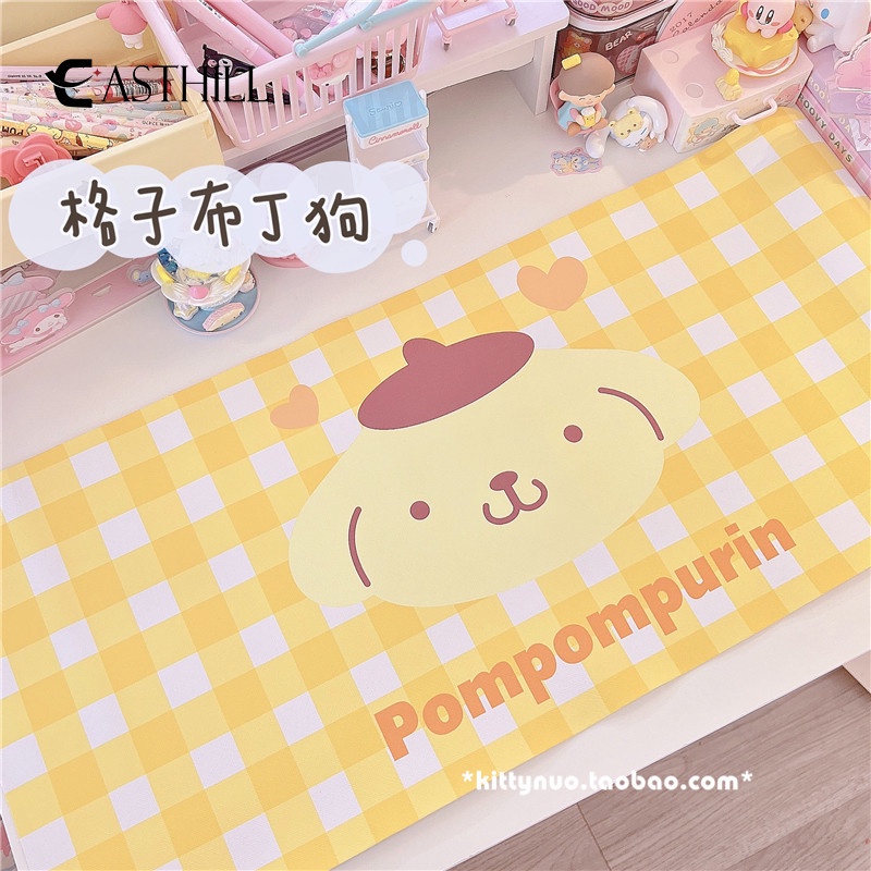 Thảm Dài Trải Bàn Chống Dầu Họa Tiết Sọc Caro Màu Sắc Macaron