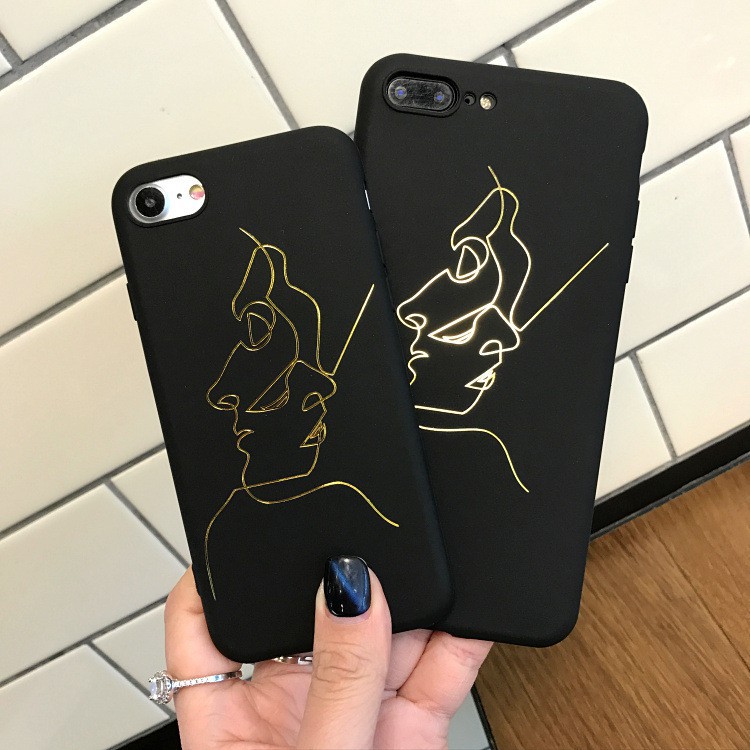 Ốp lưng điện thoại nhựa mềm hình mặt người trừu tượng cho iPhone 13 12 11 Pro Max XSMAX XR X 6 6s 7 8  Plus 7Plus