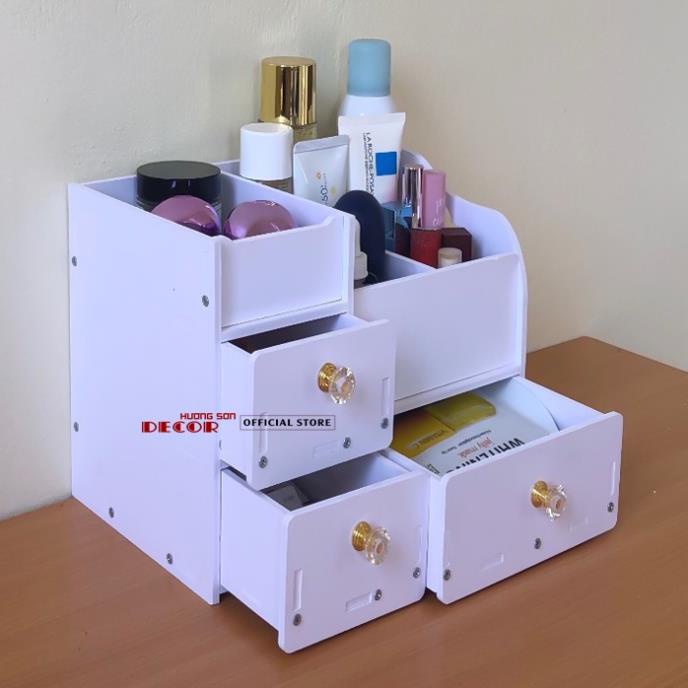 Kệ đựng mỹ phẩm để bàn đựng đồ trang điểm sang trọng gọn gàng KMP 02+03