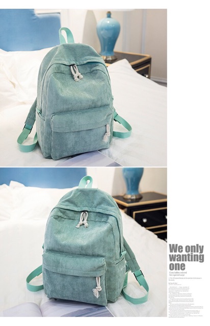 Balo nhung vintage siêu xinh , balo đi học ulzzang