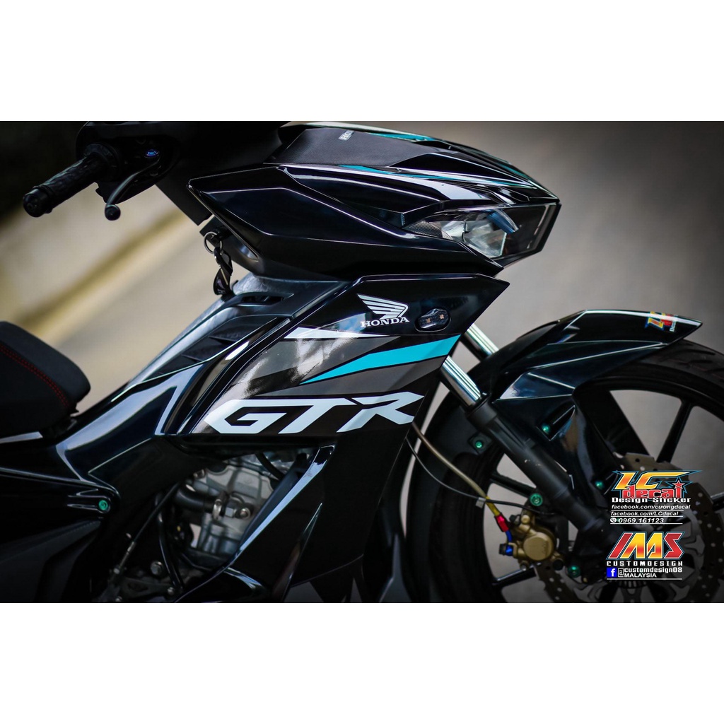 TEM RỜI mãu GTR xanh ngọc xám dán Winner X đen - tem 3 lớp cao cấp