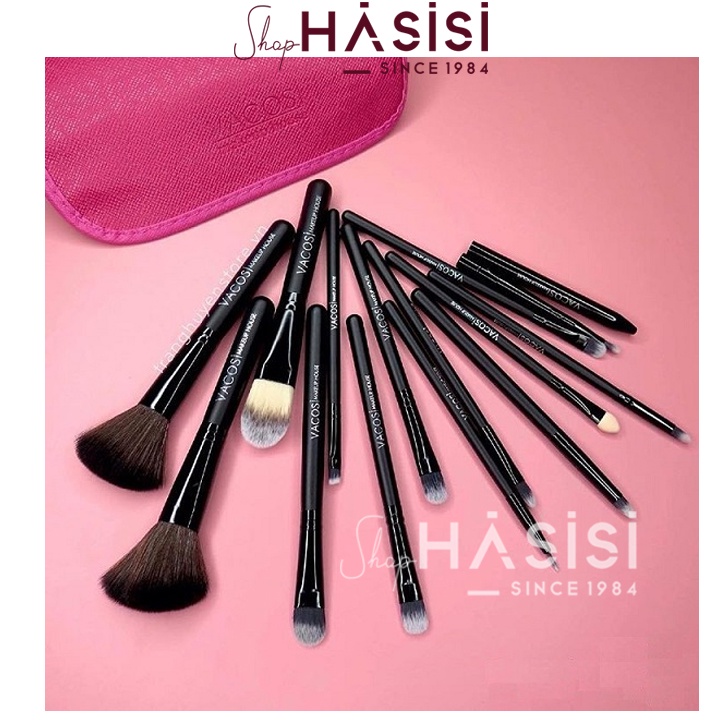 BỘ CỌ CÁ NHÂN 14 CÂY, BÓP DA HỒNG VACOSI - BC09