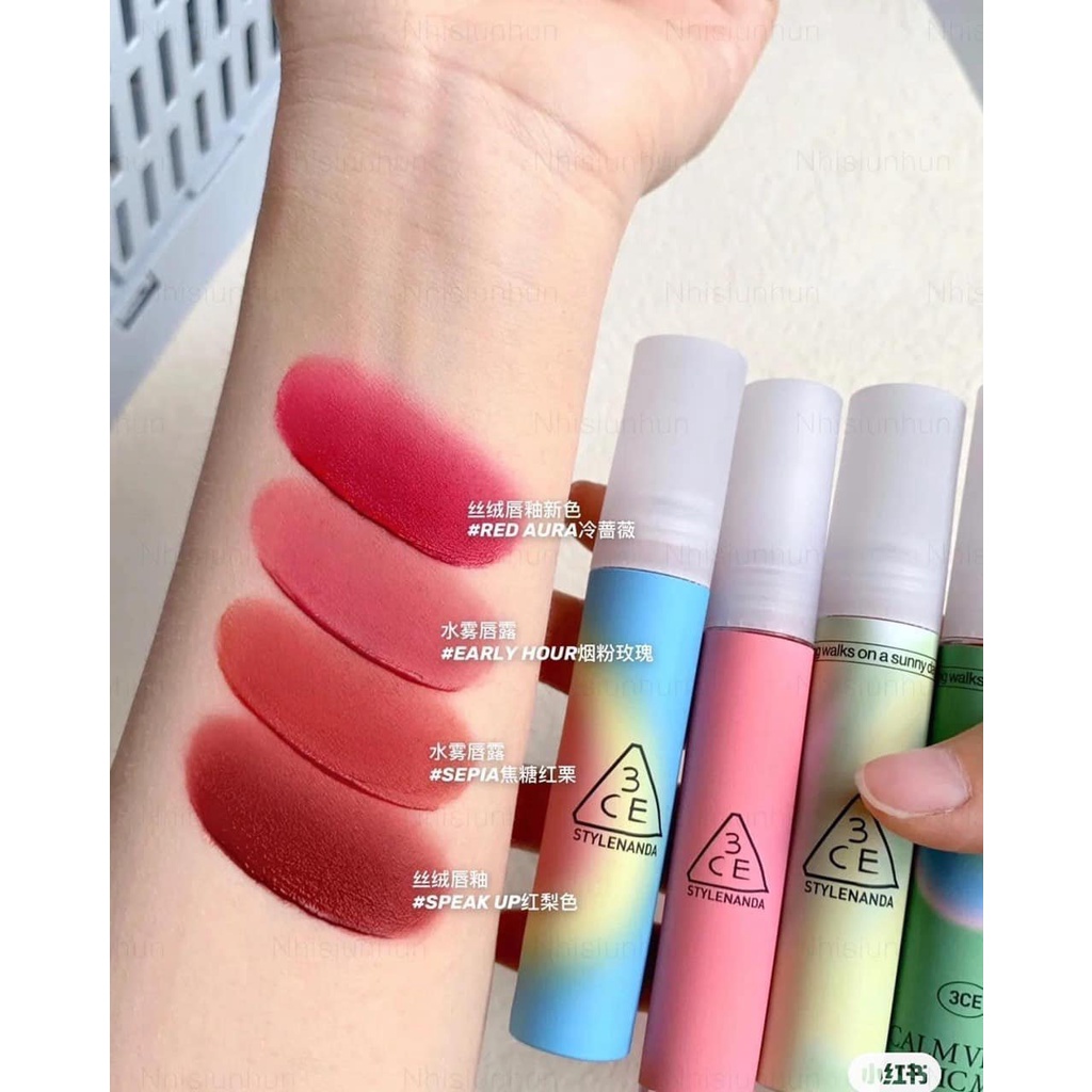 Son 3CE MYSTIC MOODS Sepia Speak Up Red Aura Early Hour Eternal Warm Sensual Breeze Mẫu Mới Nhất 4ML