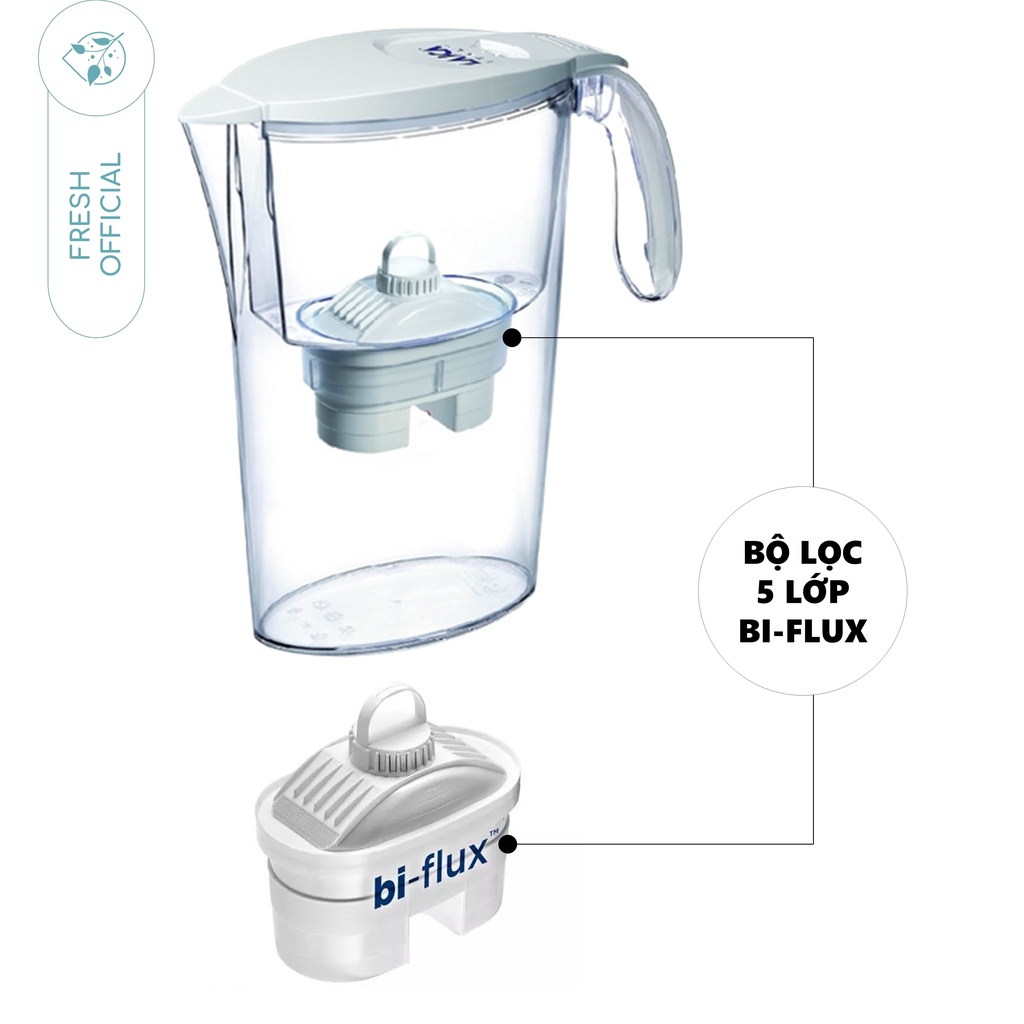 Bình Lọc Nước Gia Đình Cao Cấp LAICA Seria 1000 Than Hoạt Tính - FRESH OFFICIAL