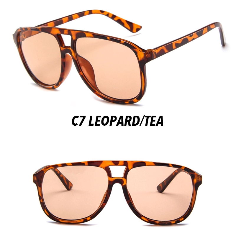 【HENGHA】【chứng khoán sẵn sàng】INS Fashion Oversized Aviator Frame Sunglasses Kính mắt nữ