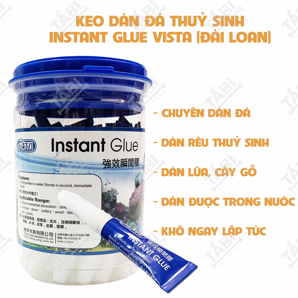 Keo dán rêu Ista Instant Glue thuỷ sinh, terrarium, bán cạn type 5g