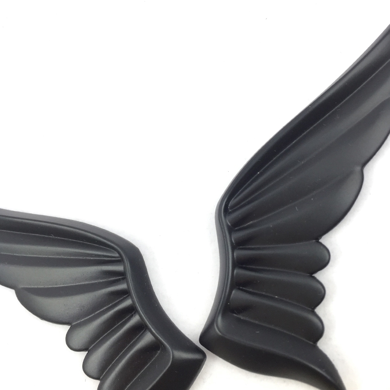 Miếng dán trang trí xe hơi hình đôi cánh thiên thần bằng kim loại nhiều màu tùy chọn