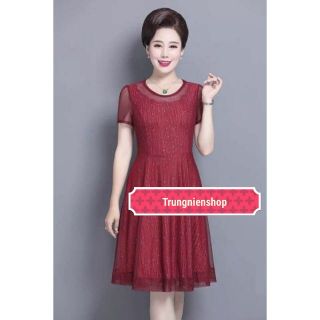 Đầm trung niên sang chảnh mẫu mới 2018