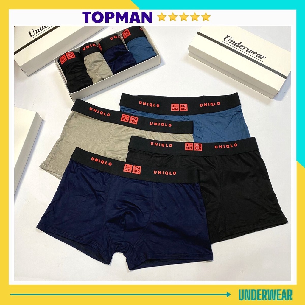 Quần Lót Nam quần sịp đùi boxer nam chất thun lạnh thoáng mát co dãn 4 chiều mặc cực êm | TOPMAN