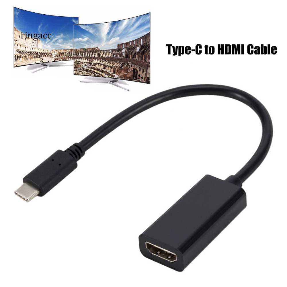 【RAC】HD 4K 60Hz USB 3.1 Type-C to HDMI Cable Adapter for TV Monitor Projector Phone