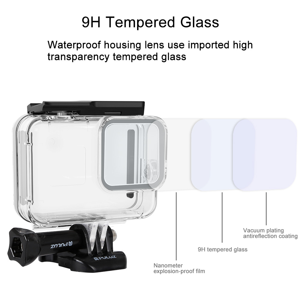Vỏ chống nước PULUZ 60m cho máy ảnh GoPro HERO8 | BigBuy360 - bigbuy360.vn