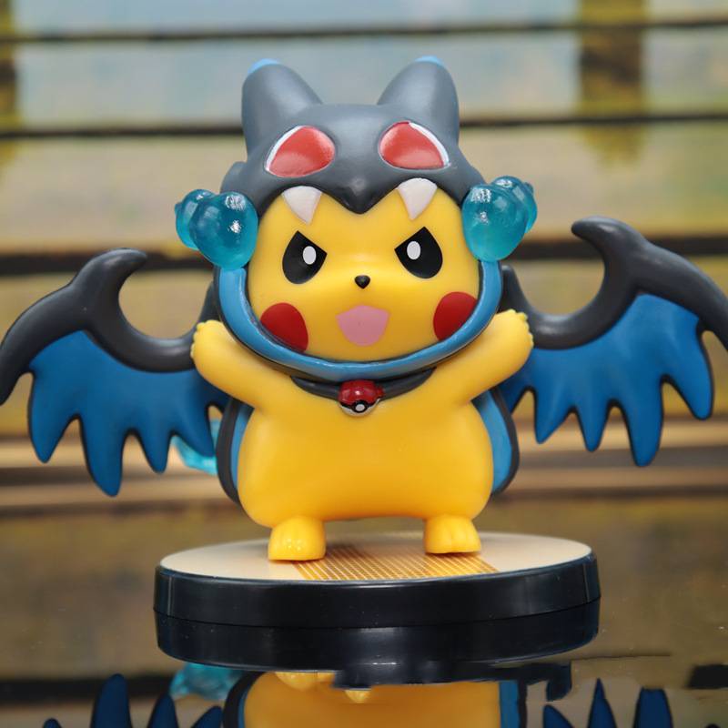 Đồ trang trí Pikachu COS Mega X Charizard dễ thương dùng trang trí xe hơi