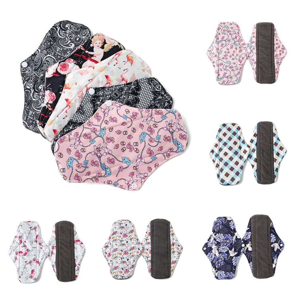 Tấm lót vệ sinh chống thấm nước bằng cotton than tre có thể tái sử dụng