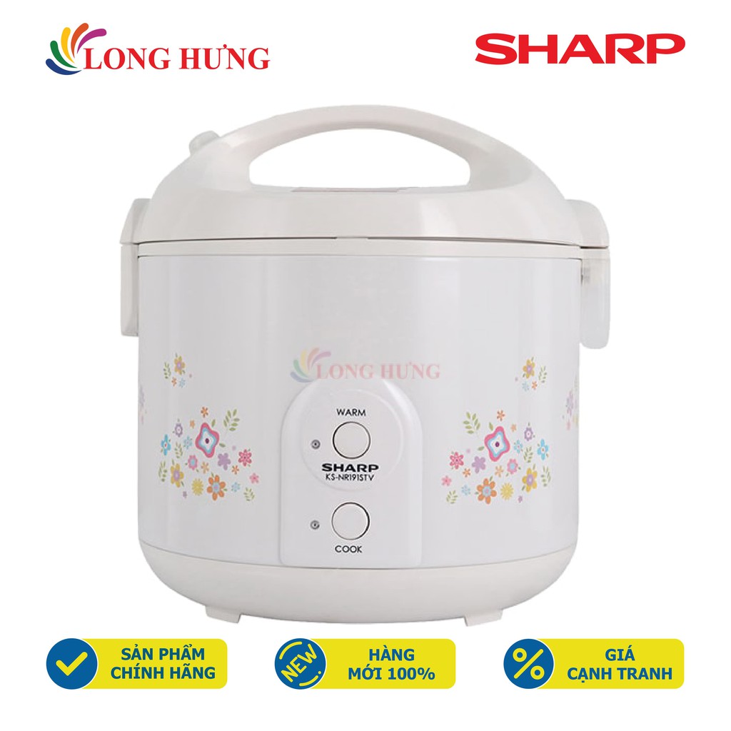 Nồi cơm điện nắp gài Sharp 1.8 lít KS-NR191STV - Hàng chính hãng