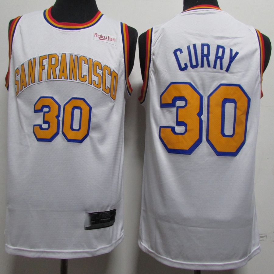 Áo Bóng Rổ Thêu Họa Tiết Golden State Warriors số 30 Stephen Curry Thời Trang Năng Động