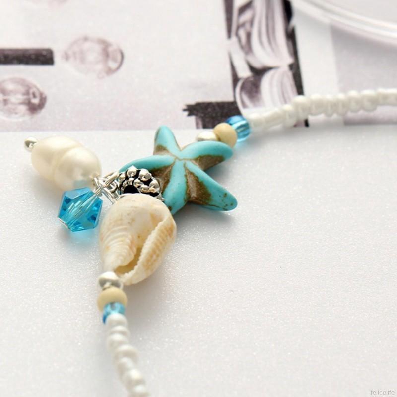 Vòng chân thiết kế thủ công họa tiết vỏ sò trẻ trung