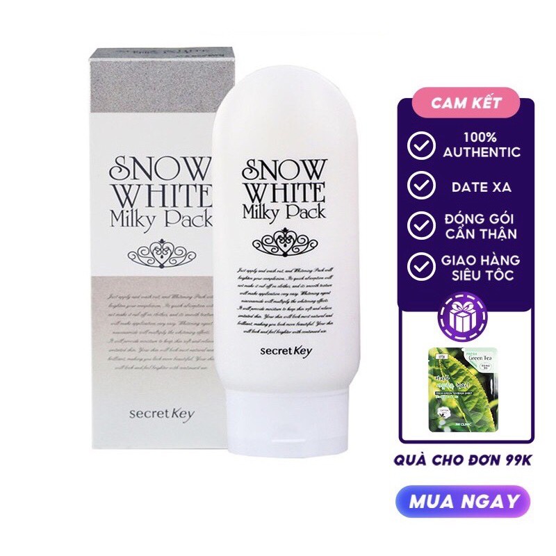 [Ủ LÀ TRẮNG] Kem dưỡng trắng da mặt và body cao cấp- Snow White Milky Pack