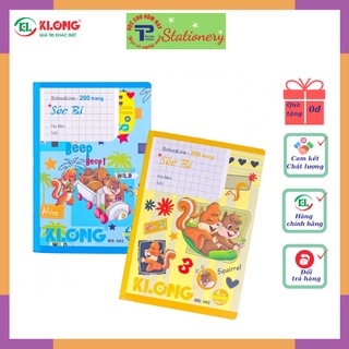 Vở ôly 200 trang Klong 4 ly, 5 ly định lượng 70g/m2 bìa nhiều hình ; MS: 043,044,048,049