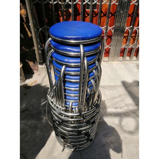 Bộ 10 Ghế Inox Chân Vòng Bọc Nệm