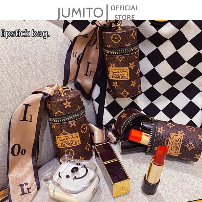 Túi xách nữ mini hộp L.V móc khóa đựng đồ tiện dụng phụ kiện trang trí hot trend JUMITO T1.048