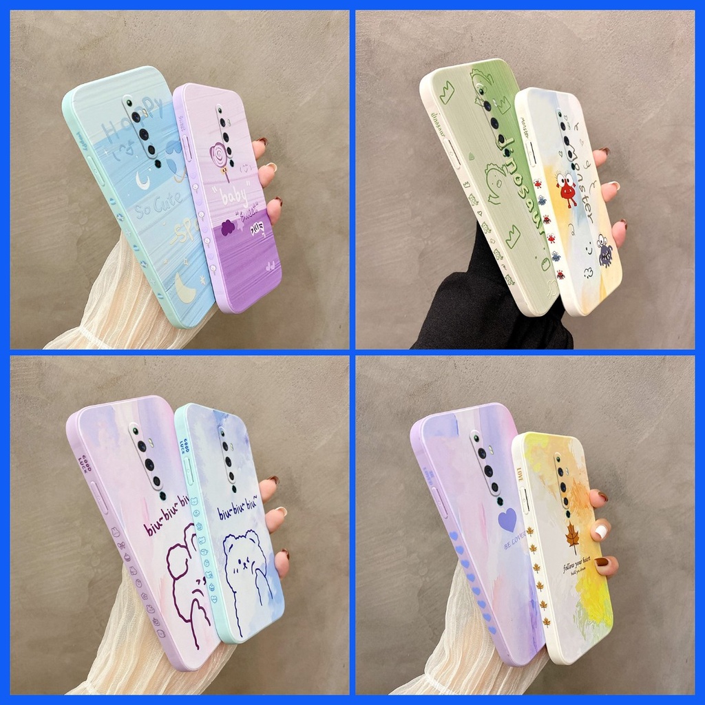 Ốp lưng OPPO Reno2 F Ốp lưng Điện Thoại silicone tpu Mềm Chống Rơi In Hình Tranh Sơn Dầu Cho OPPO Reno 2F Reno2 F Reno2F