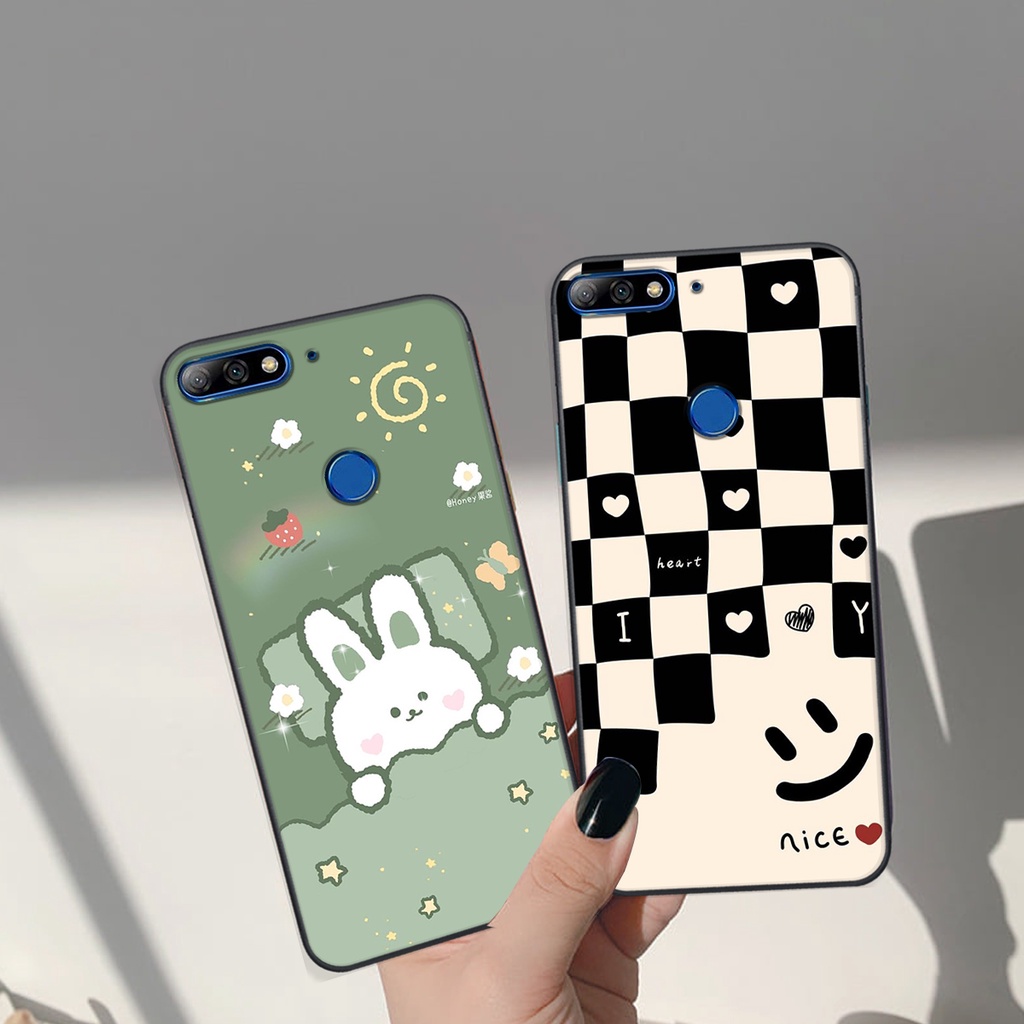 Ốp lưng Huawei Y7 PRIME 2018 in hình Gấu nâu - hồng, Gấu Be@rick  cực CUTE, DỄ THƯƠNG