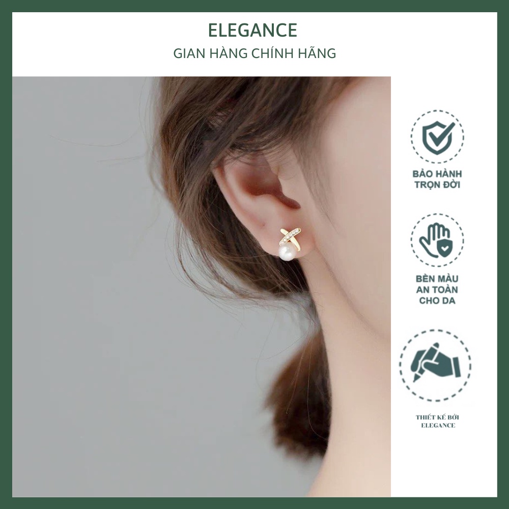 Bông Tai, Khuyên Tai Nữ Mạ Vàng 18k Ngọc Trai Nhân Tạo Nước Ngọt