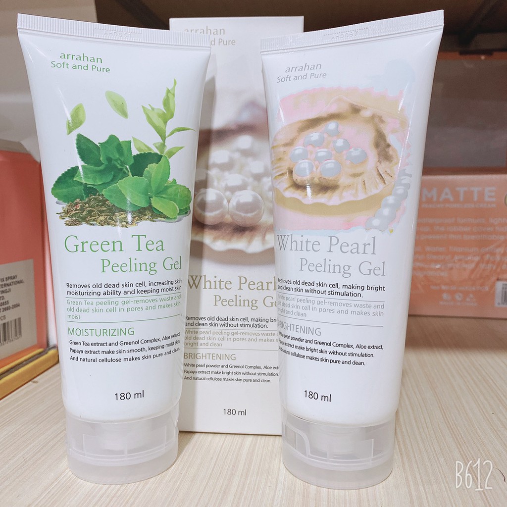 Tuýp tẩy da chết trà xanh, ng.ọc tr.ai 180ml D213