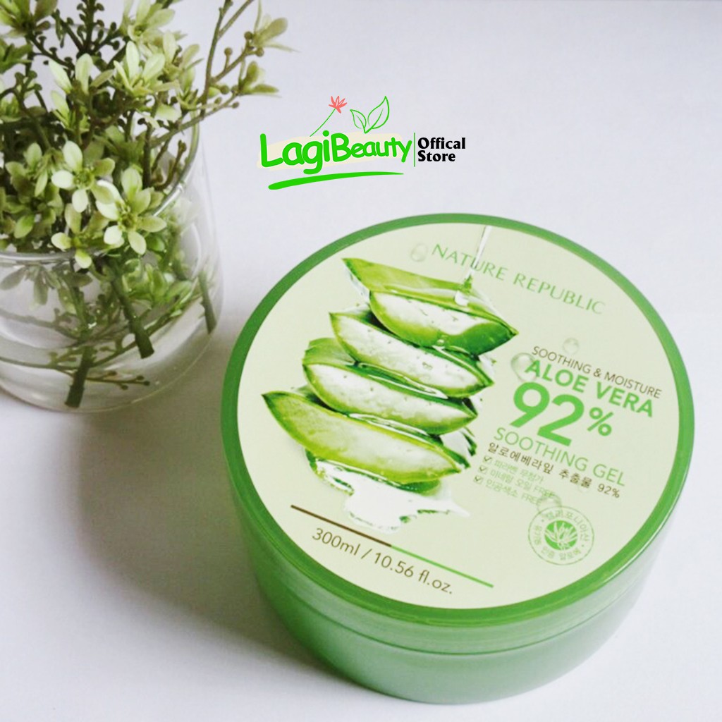 [Free Ship – Dùng Là Mê] Gel Lô Hội Dưỡng Đa Năng NATURE REPUBLIC, Gel Nha Đam, Cân Bằng Ẩm, Dưỡng Da, Dùng Là Thích